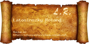 Latosinszky Roland névjegykártya